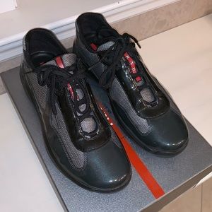 Prada America’s Cup Gray / Mesh Sneakers